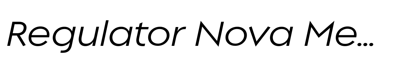 Regulator Nova Medium Italic